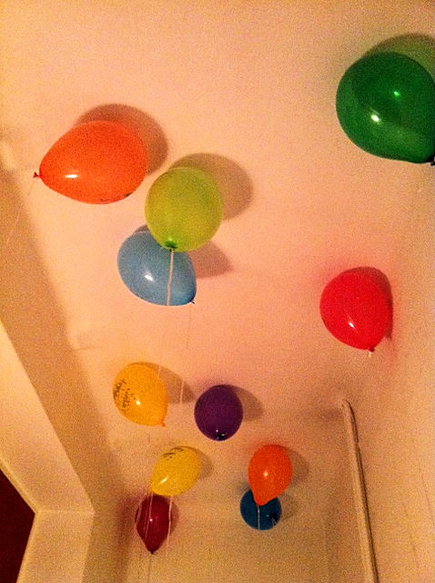 balloons on ceiling